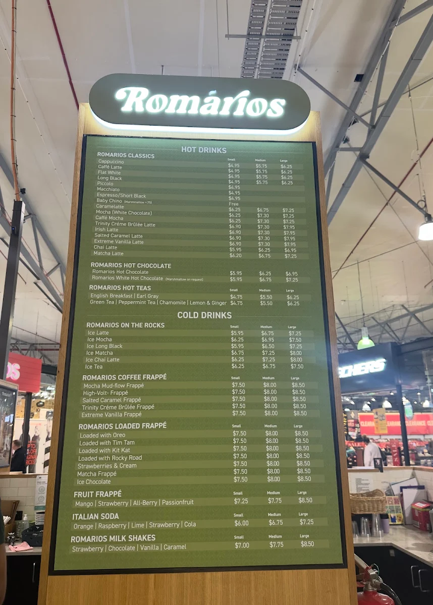 Menu, Romarios