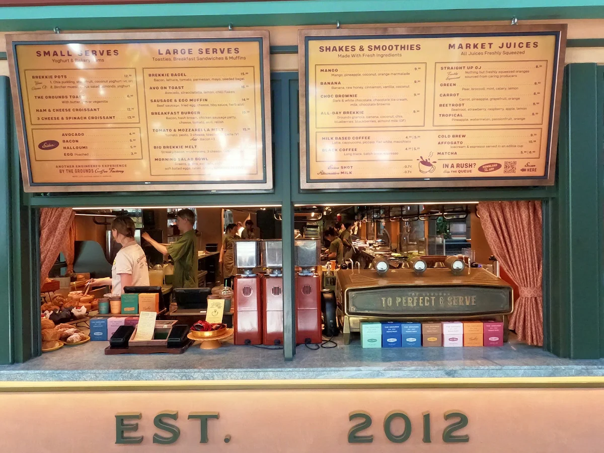 Menu, The Grounds Coffee Factory