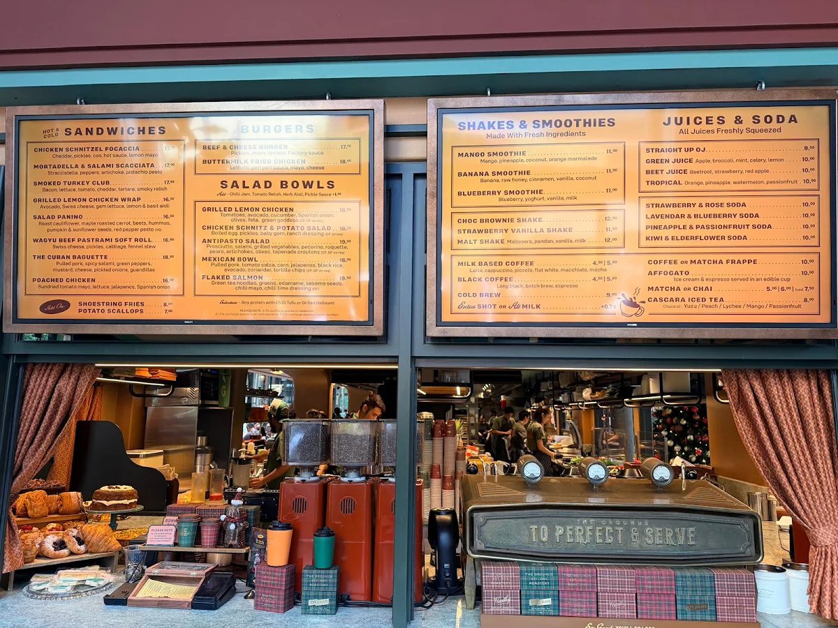 Menu, The Grounds Coffee Factory