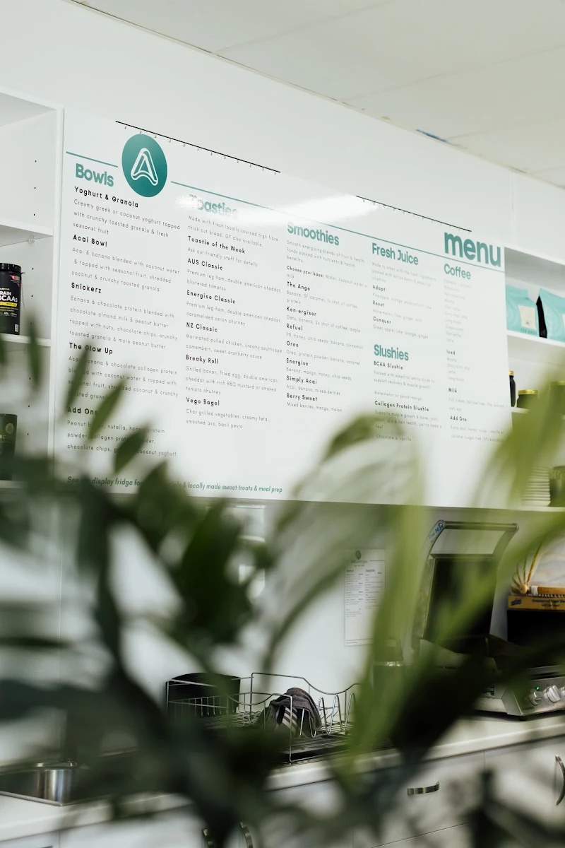 Menu, ARC ENERGISE CAFE