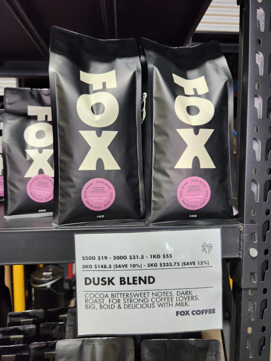 Menu, Fox Coffee
