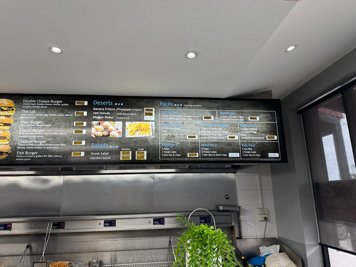 Menu, Seafood D’lite