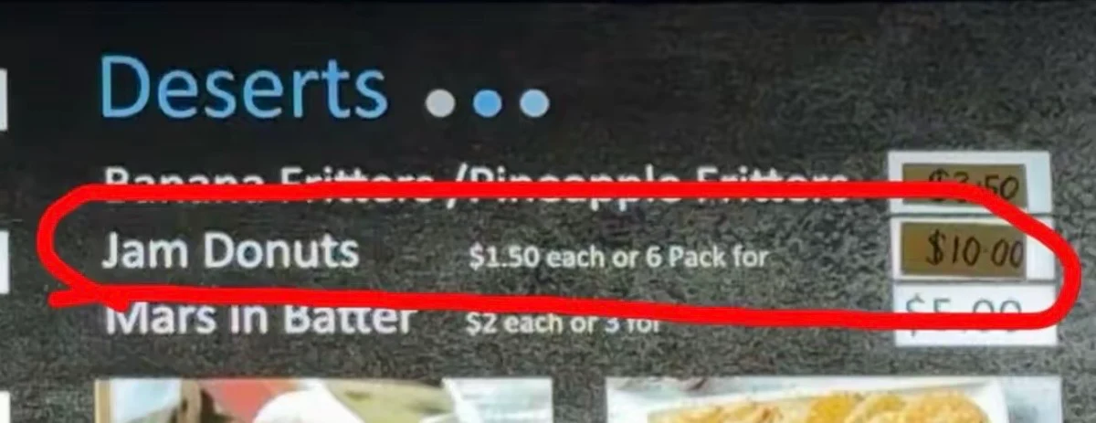 Menu, Seafood D’lite