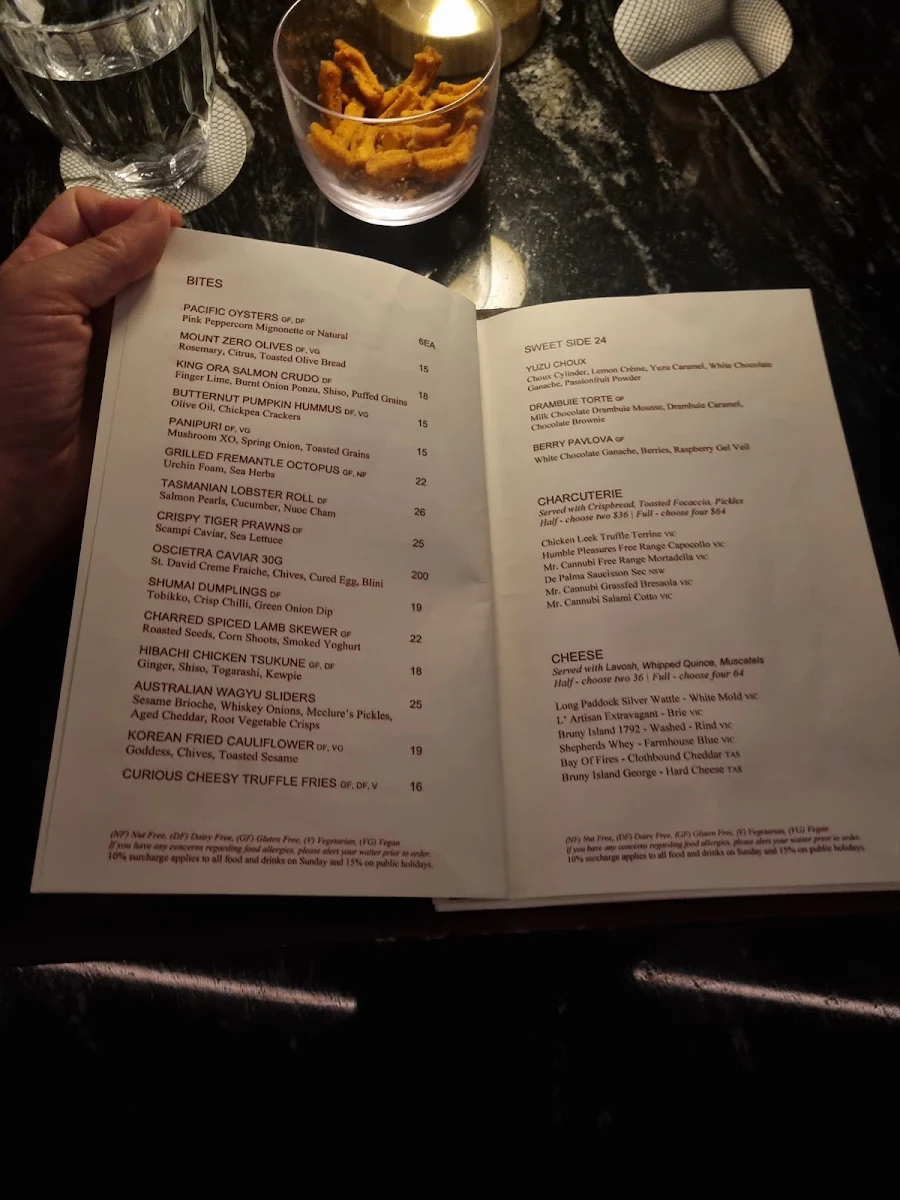 Menu, Curious