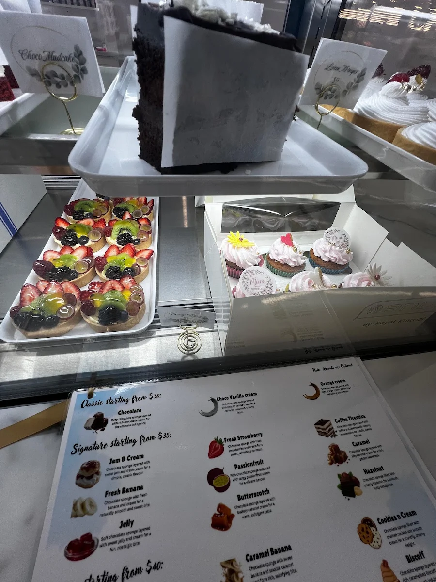 Menu, Ollies Cake House