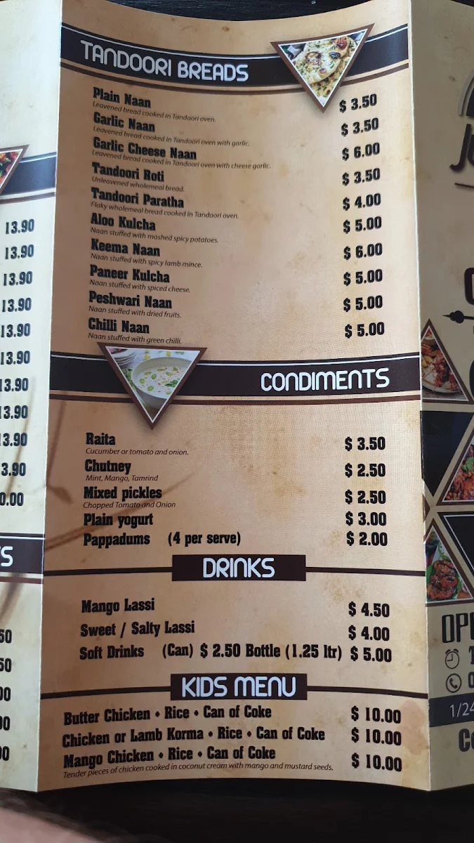 Menu, Jumpin Beans Cafe, Welshpool