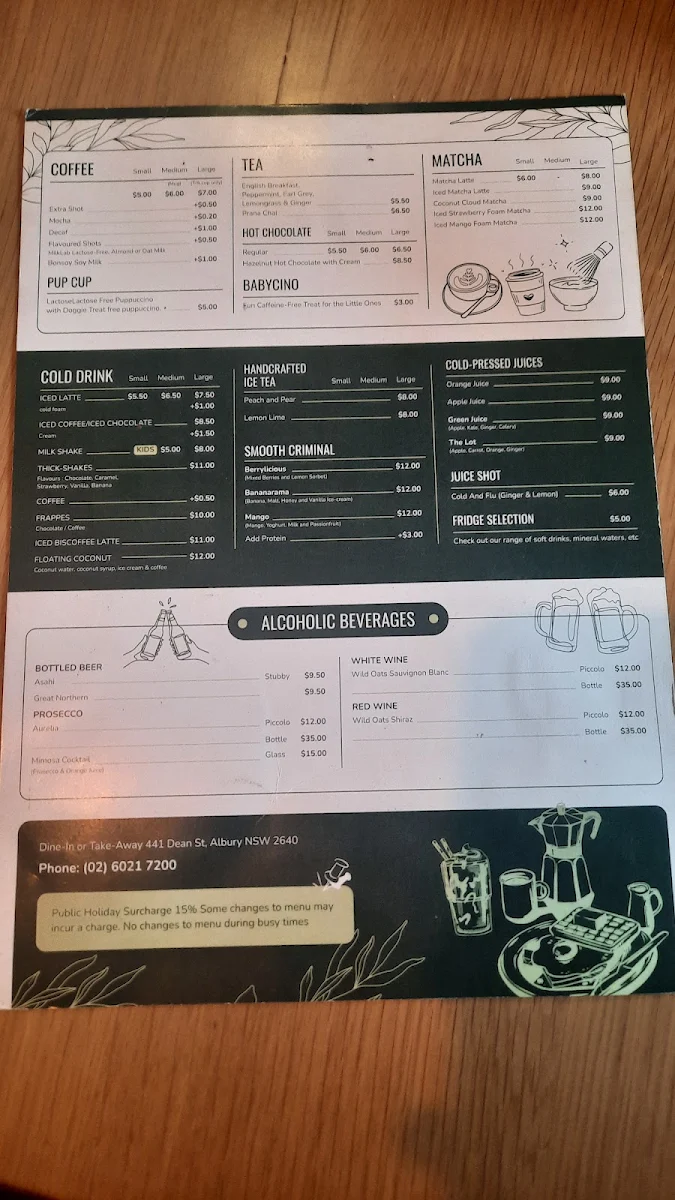 Menu, As Thick As Thieves