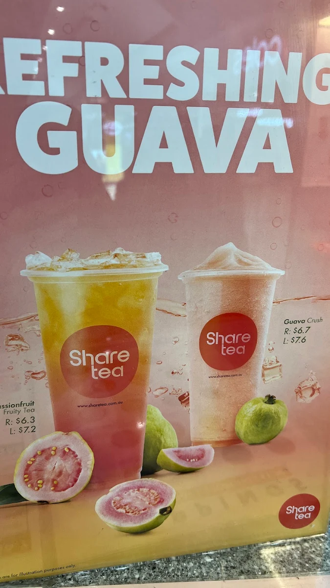 Menu, Sharetea Airport West