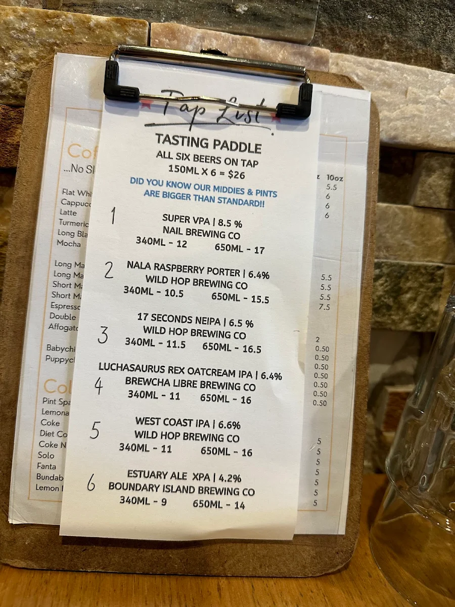 Menu, Wood and Stone Café