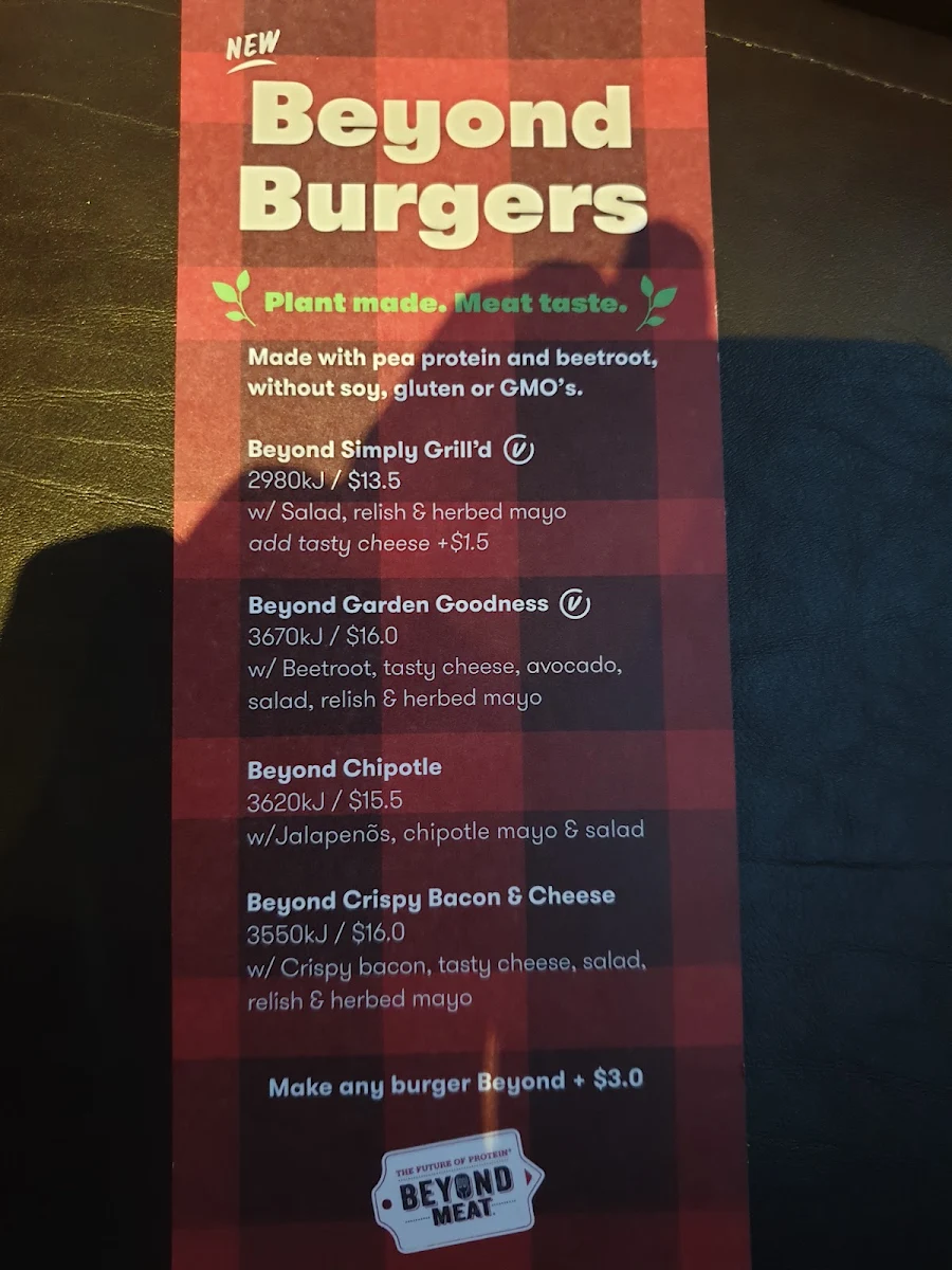Menu, Grill'd Ballarat