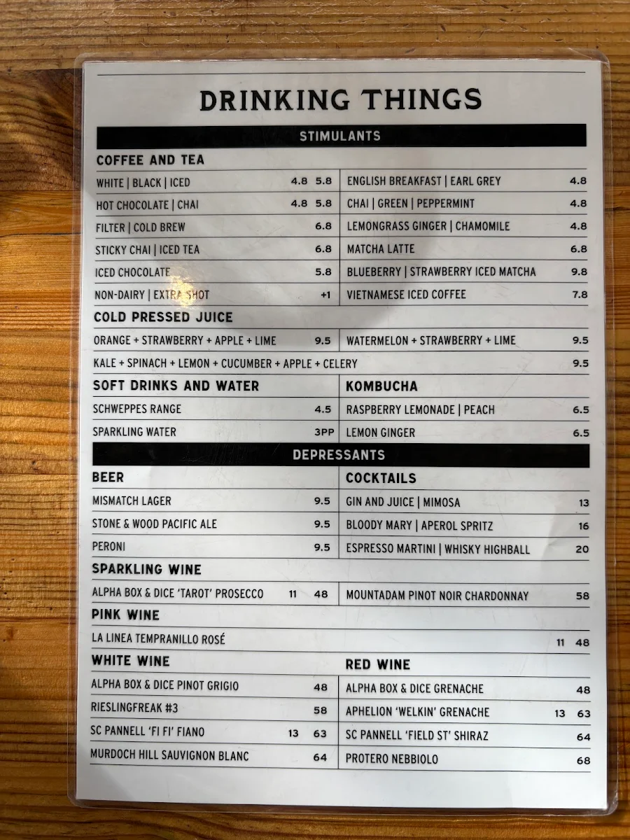 Menu, Whistle & Flute
