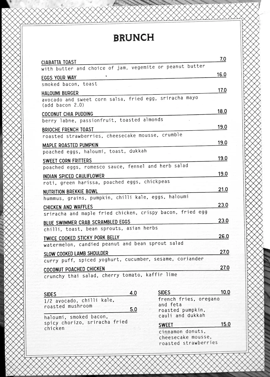 Menu, Whistle & Flute