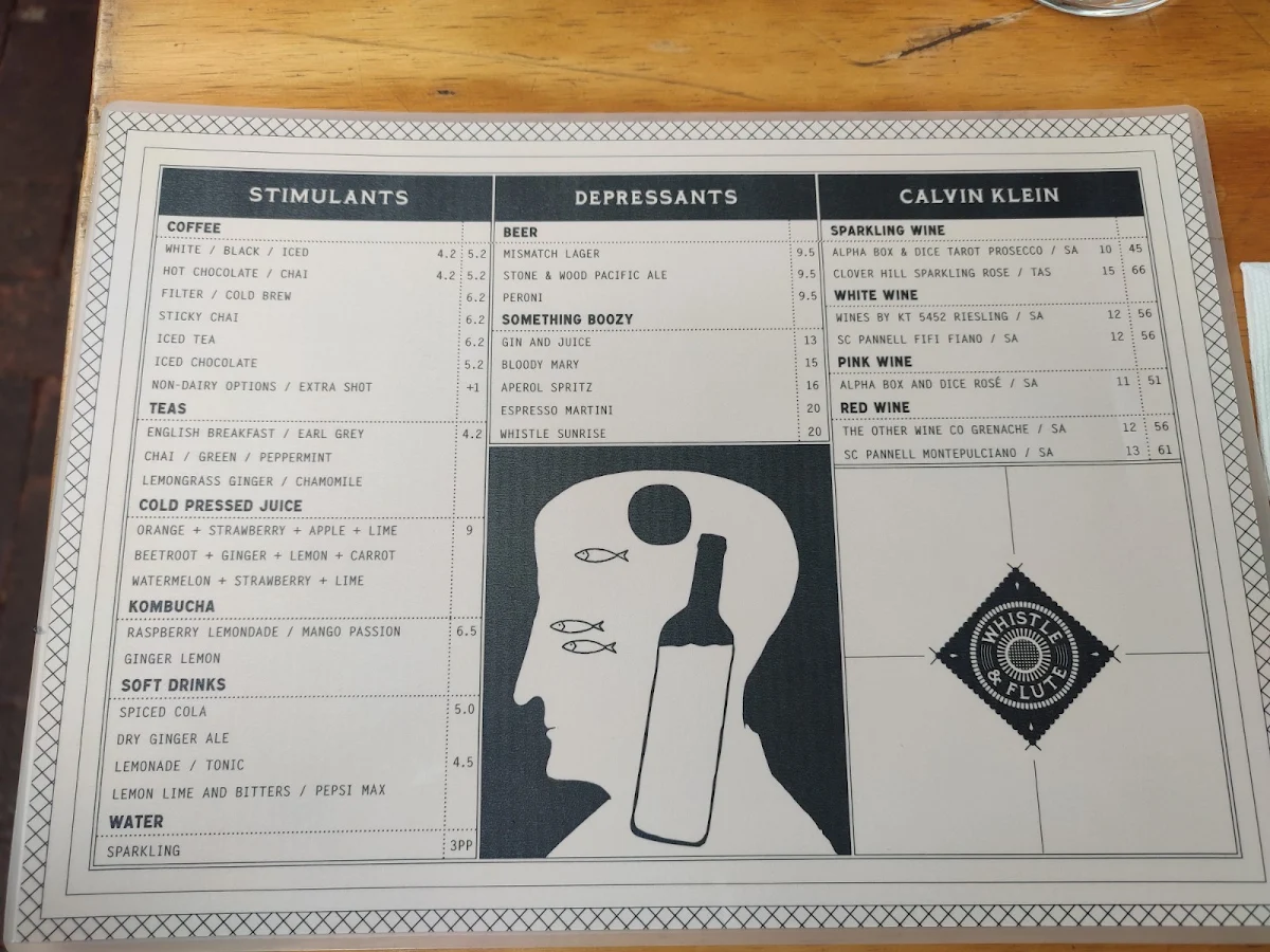 Menu, Whistle & Flute