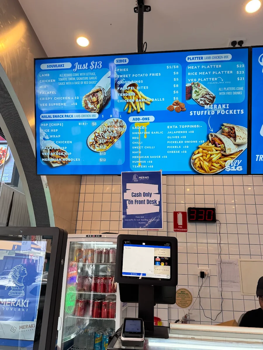 Menu, Meraki Souvlaki