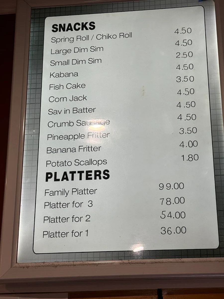 Menu, The Cod Father