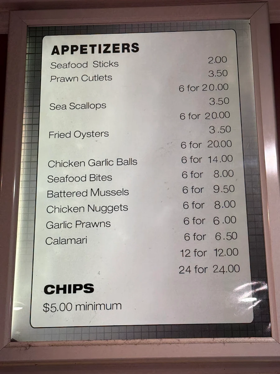 Menu, The Cod Father