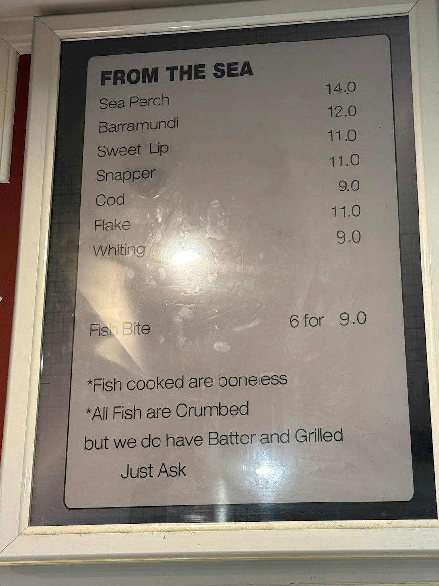 Menu, The Cod Father