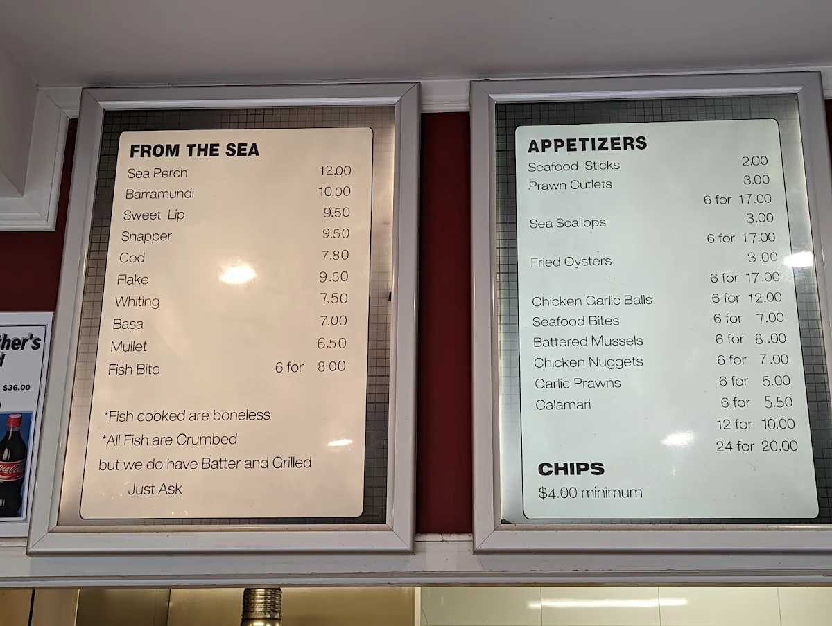 Menu, The Cod Father