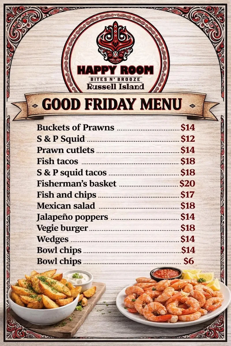 Menu, The Happy Room Cafe