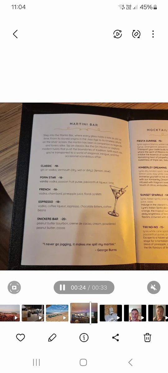 Menu, The Broome Closet