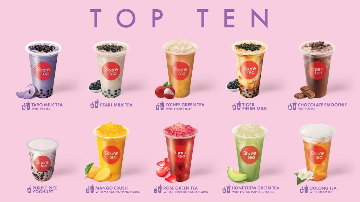 Menu, Sharetea Hawthorn