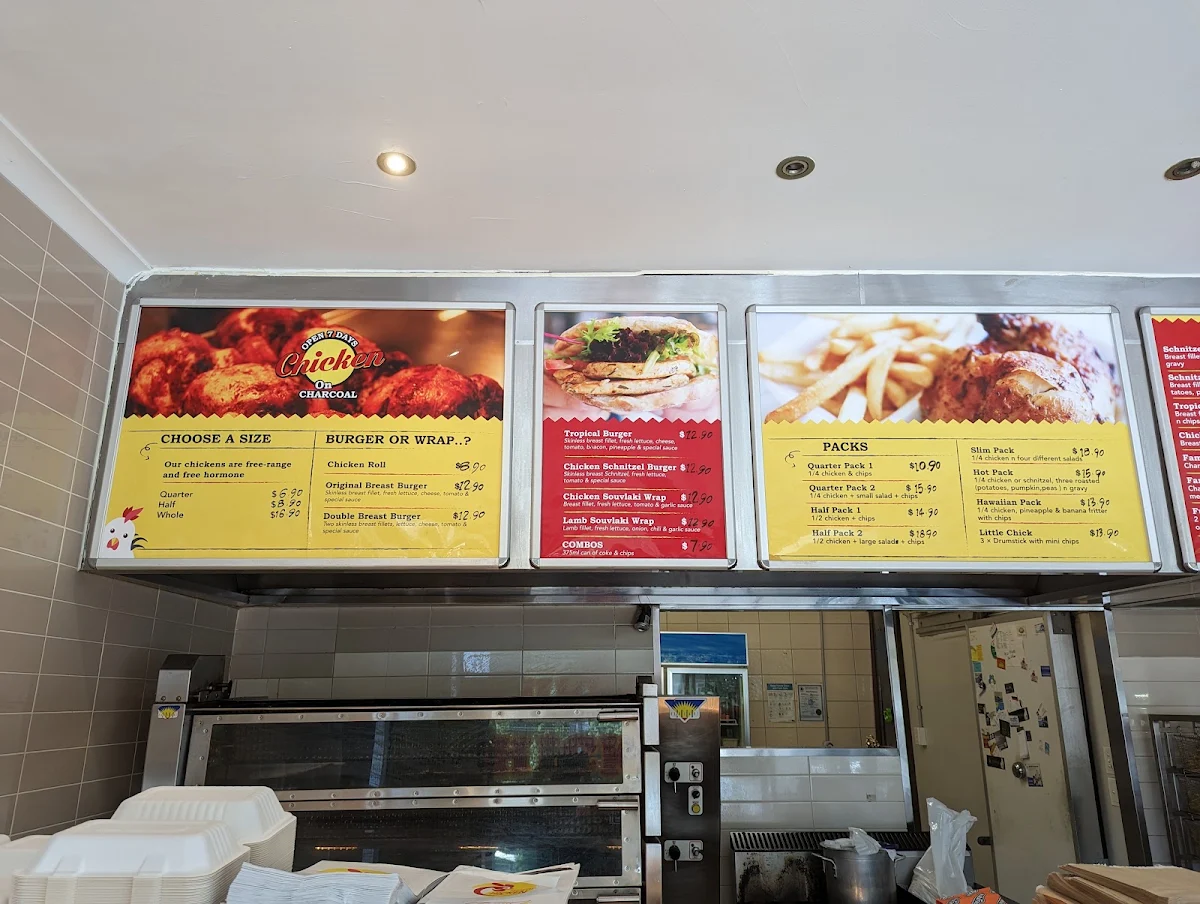 Menu, Chicken On Charcoal