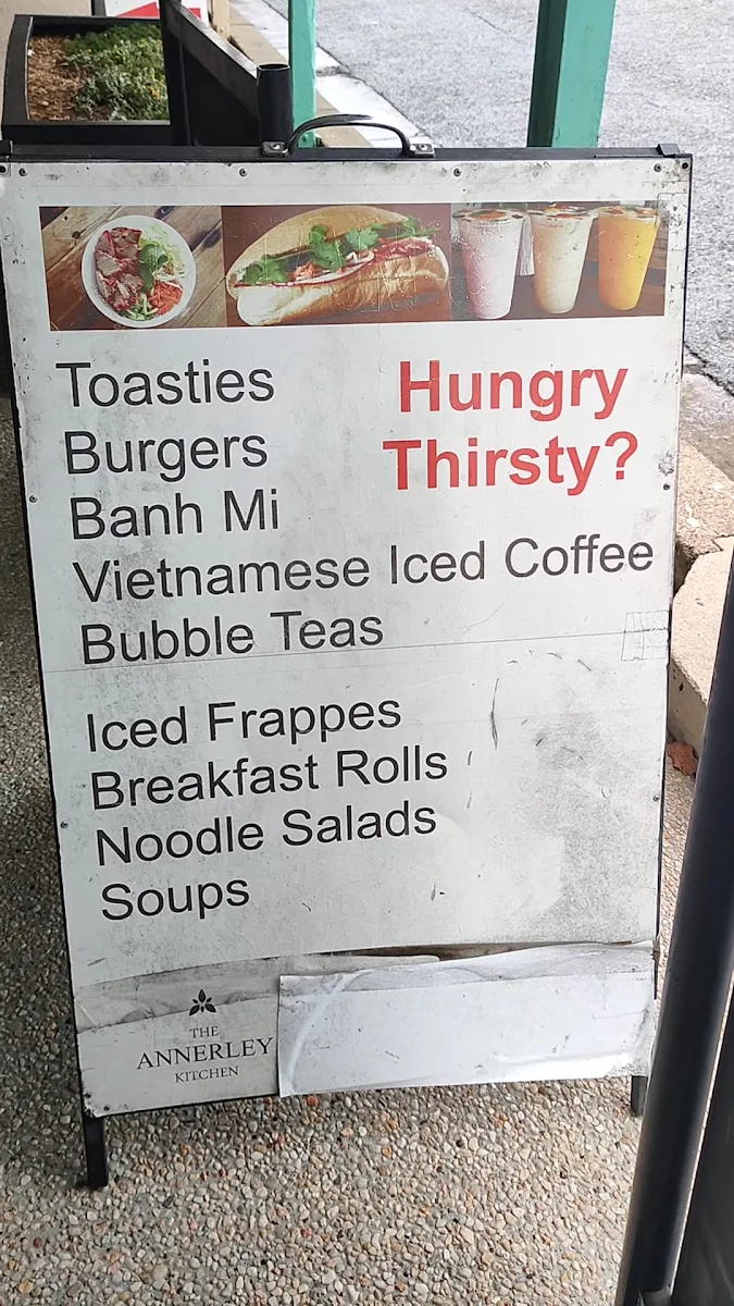 Menu, The Annerley Kitchen