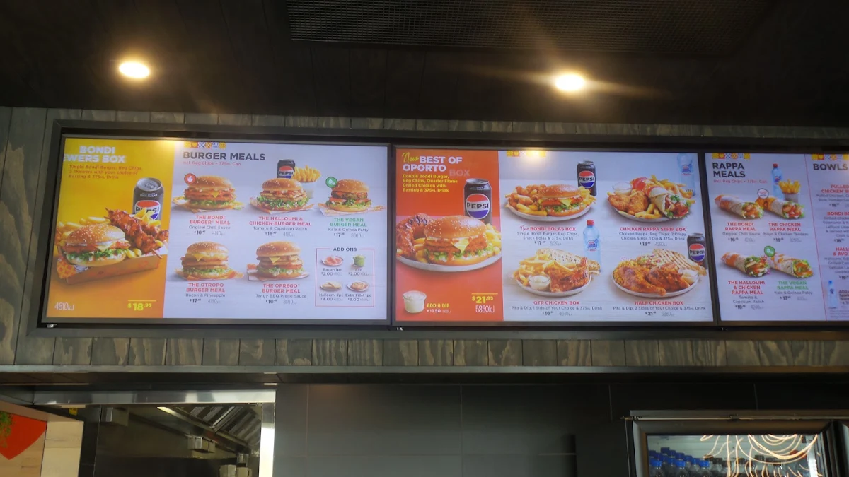 Menu, Oporto Carrum Downs Drive Thru