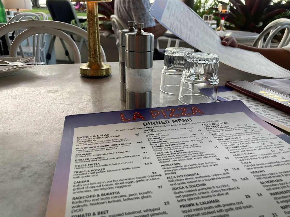 Menu, La Pizza