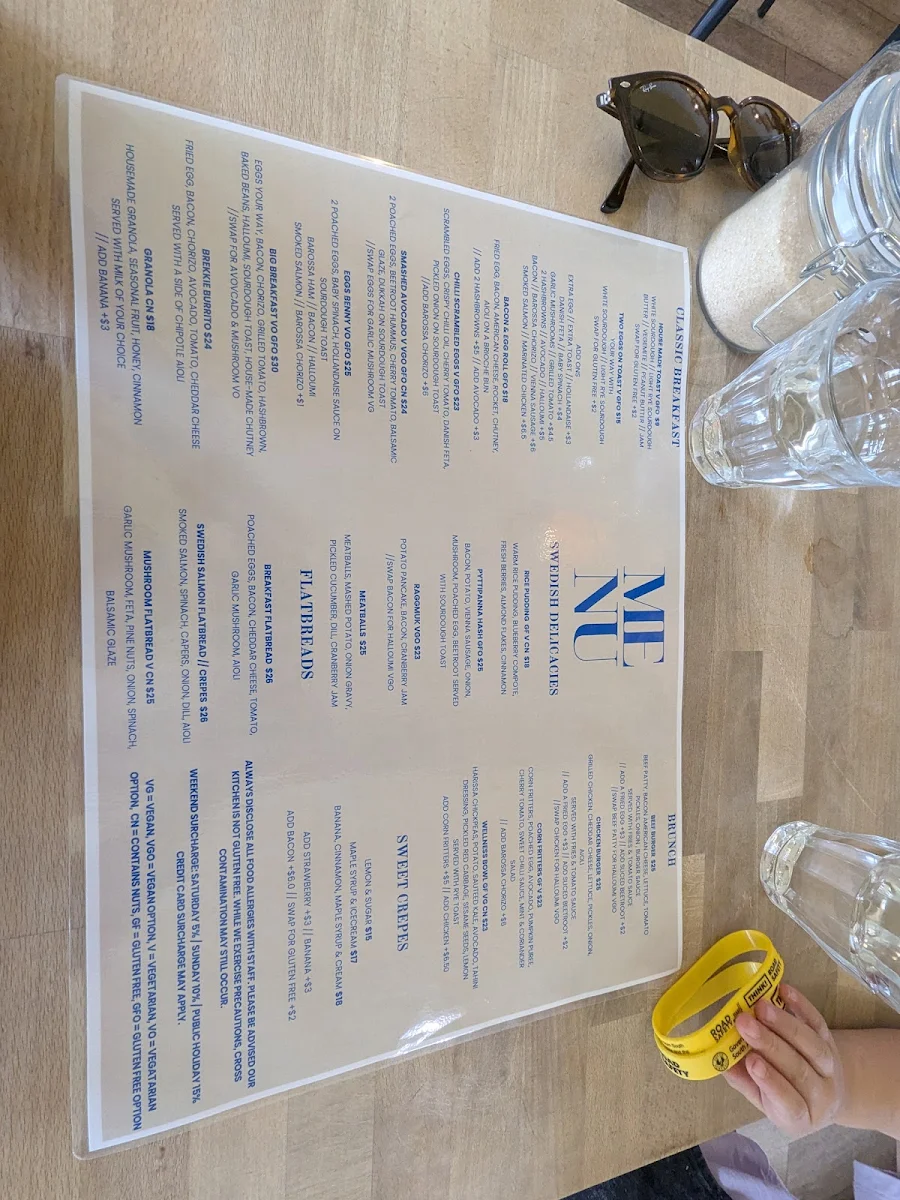 Menu, Swedish Tarts