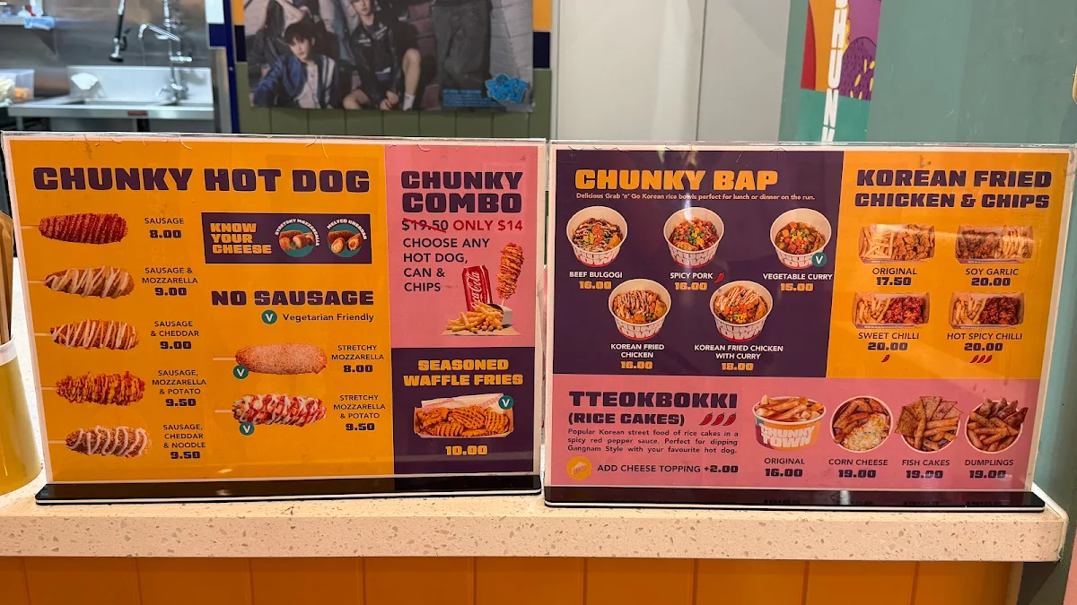 Menu, Chunky Town
