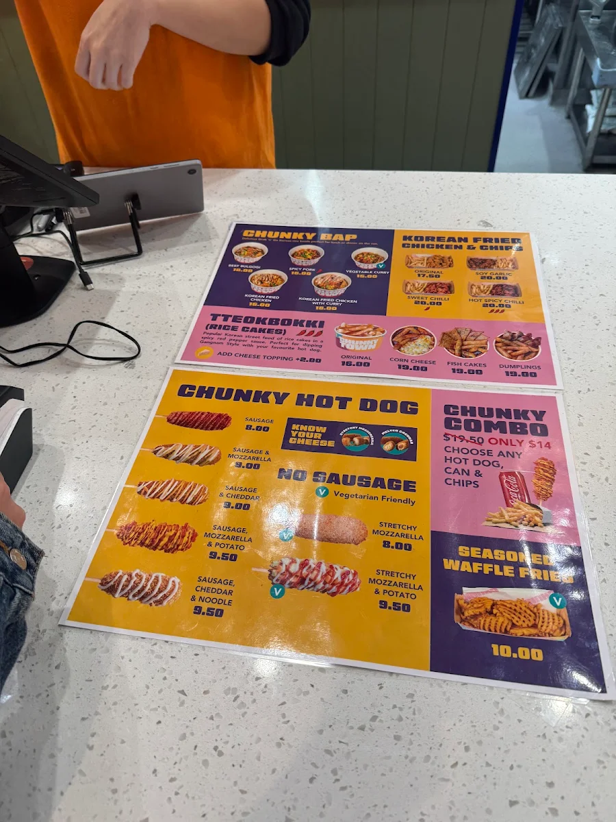 Menu, Chunky Town