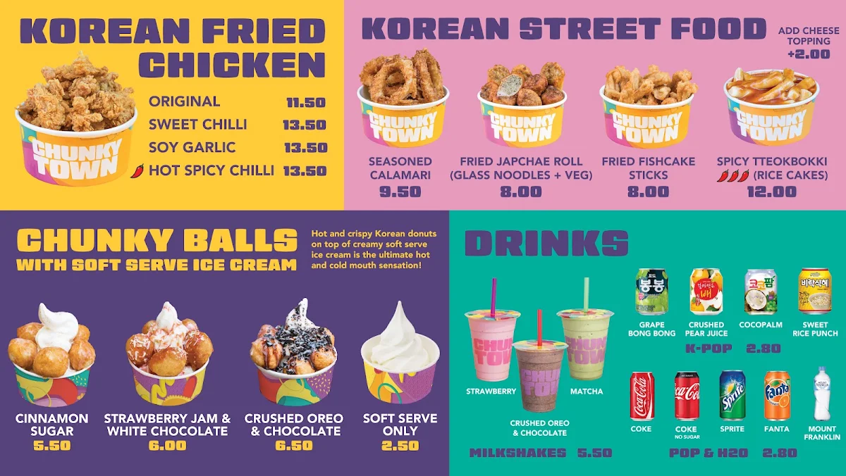 Menu, Chunky Town