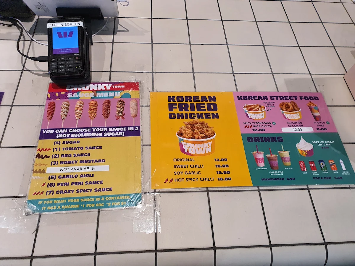 Menu, Chunky Town