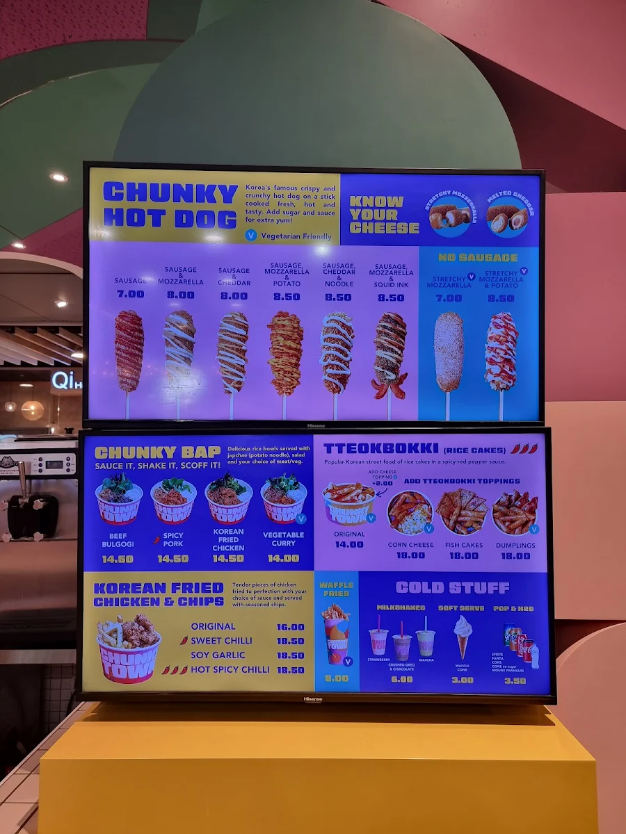 Menu, Chunky Town