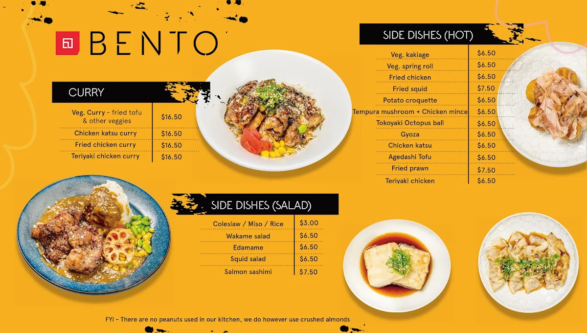 Menu, Bento Box