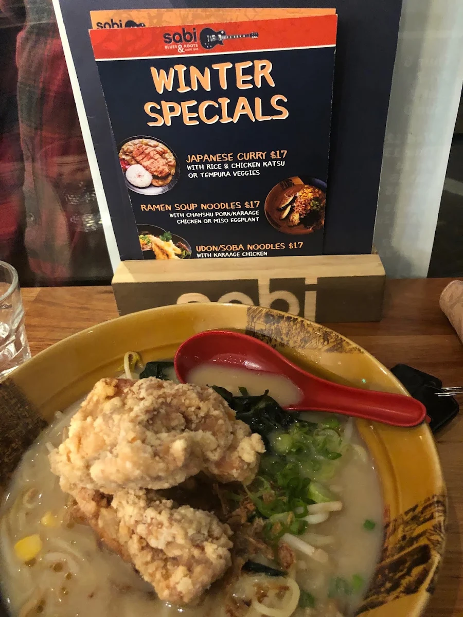 Menu, Wabi Sabi Sushi Bar