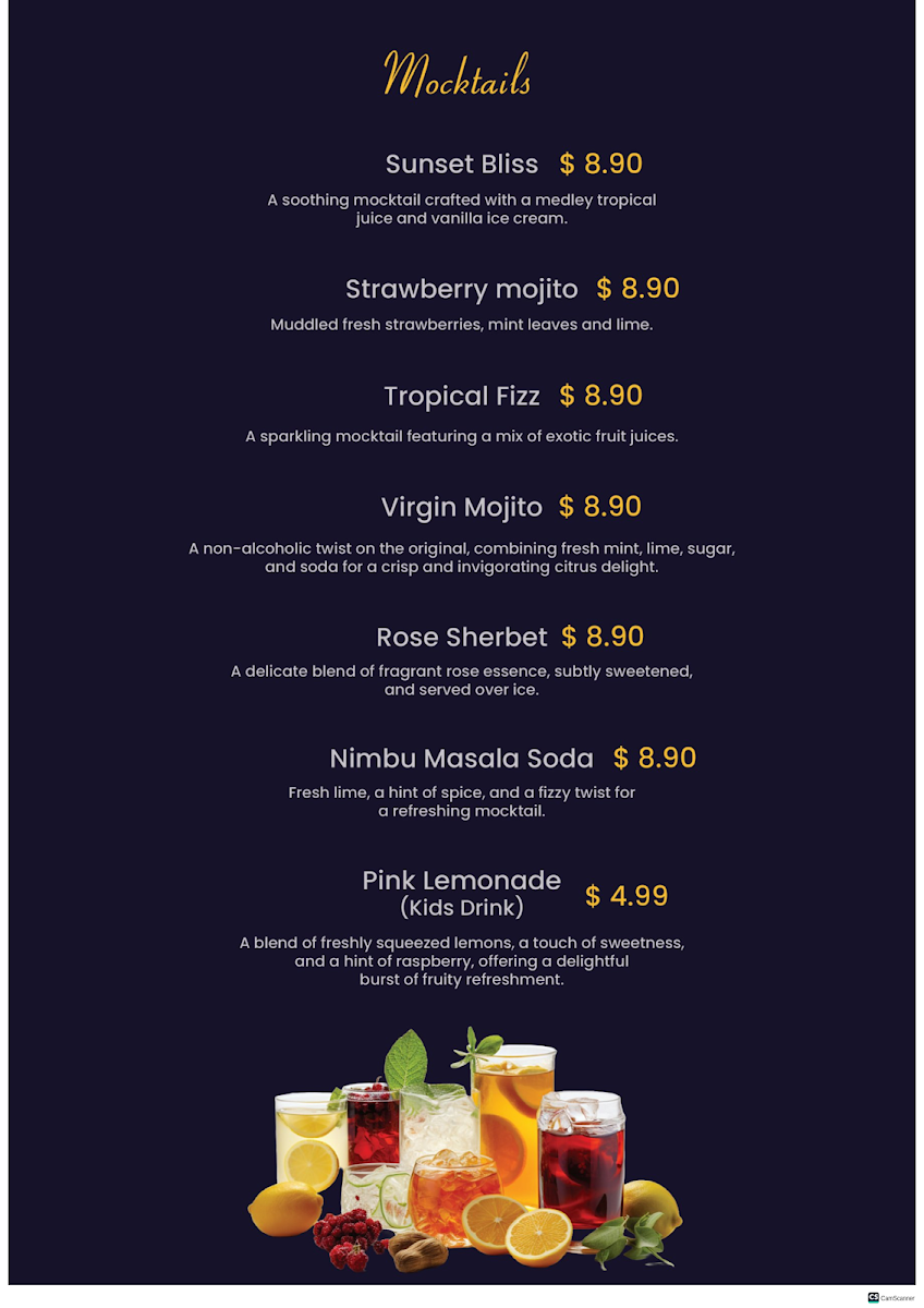 Menu, Delhi Junction