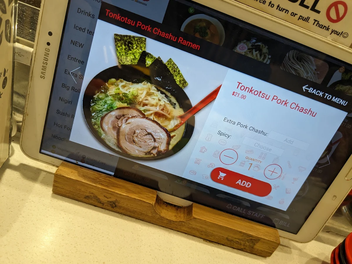 Menu, HIKARU Sushi