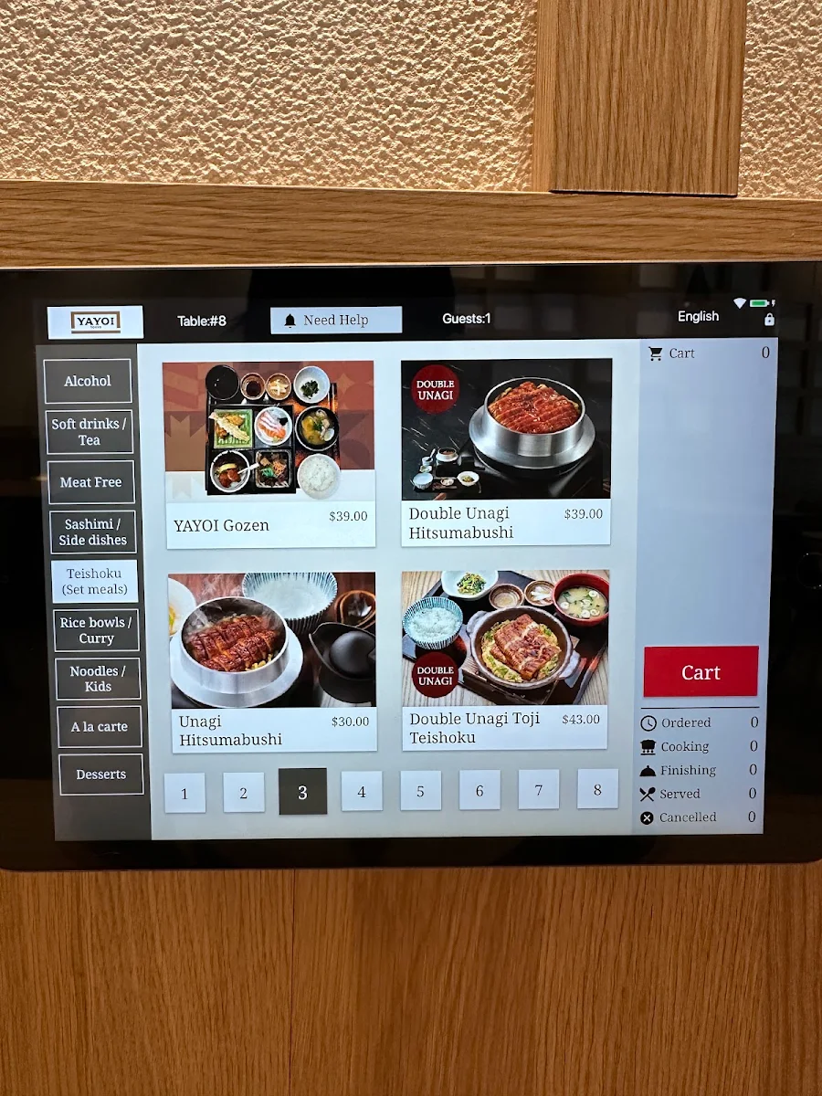 Menu, YAYOI Hurstville