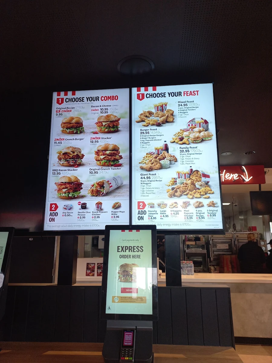 Menu, KFC West Gosford