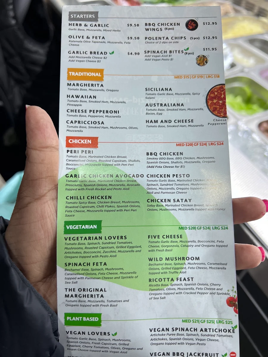 Menu, I Love Pizza Parramatta