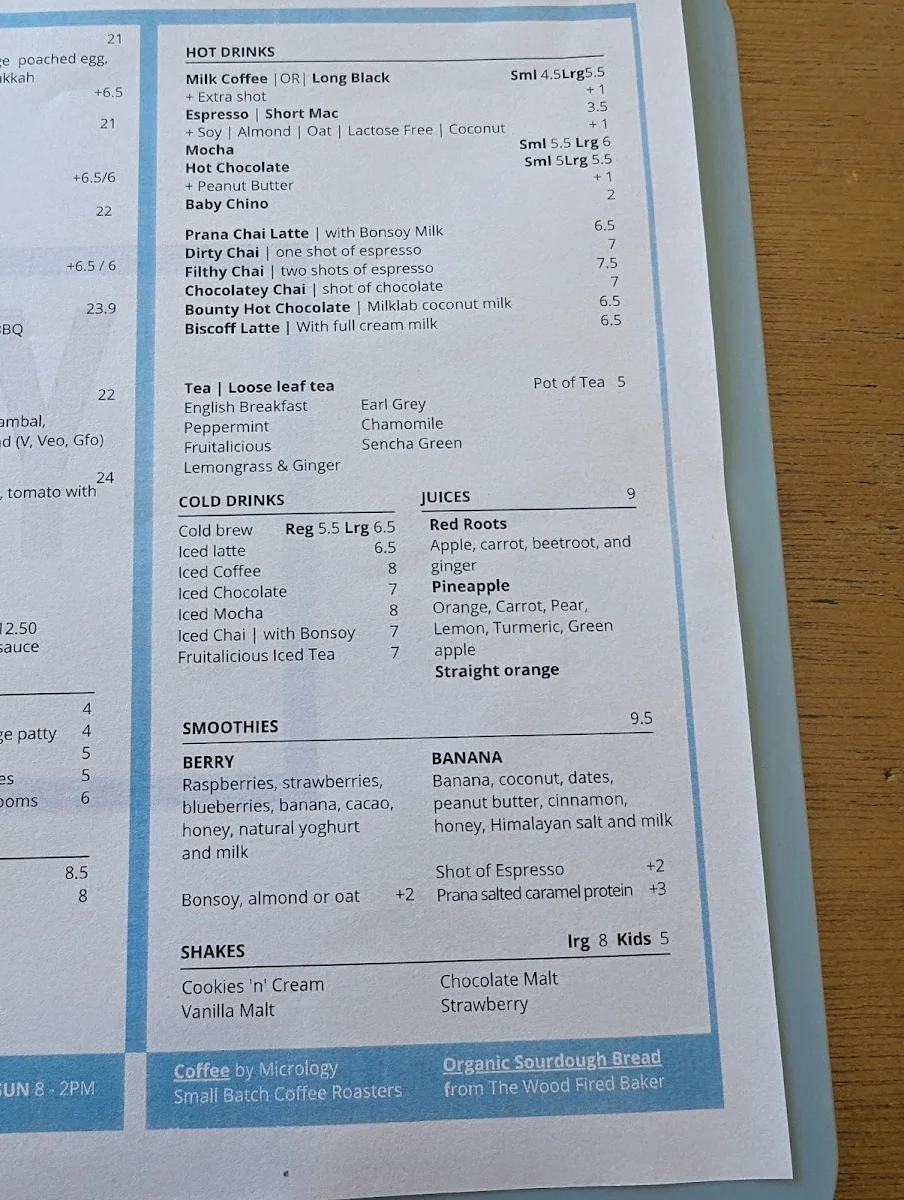 Menu, Holly Rayes