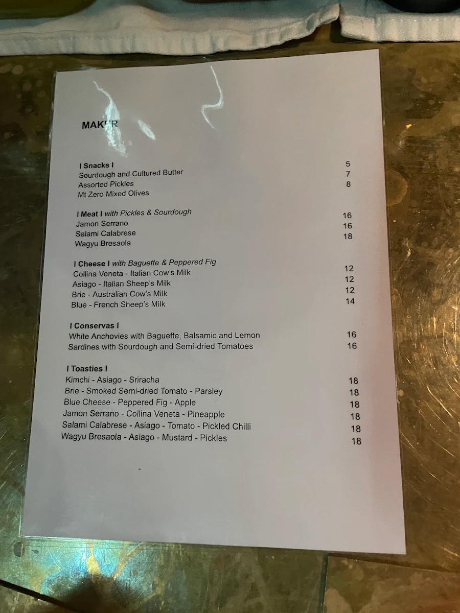 Menu, Bar Brutus
