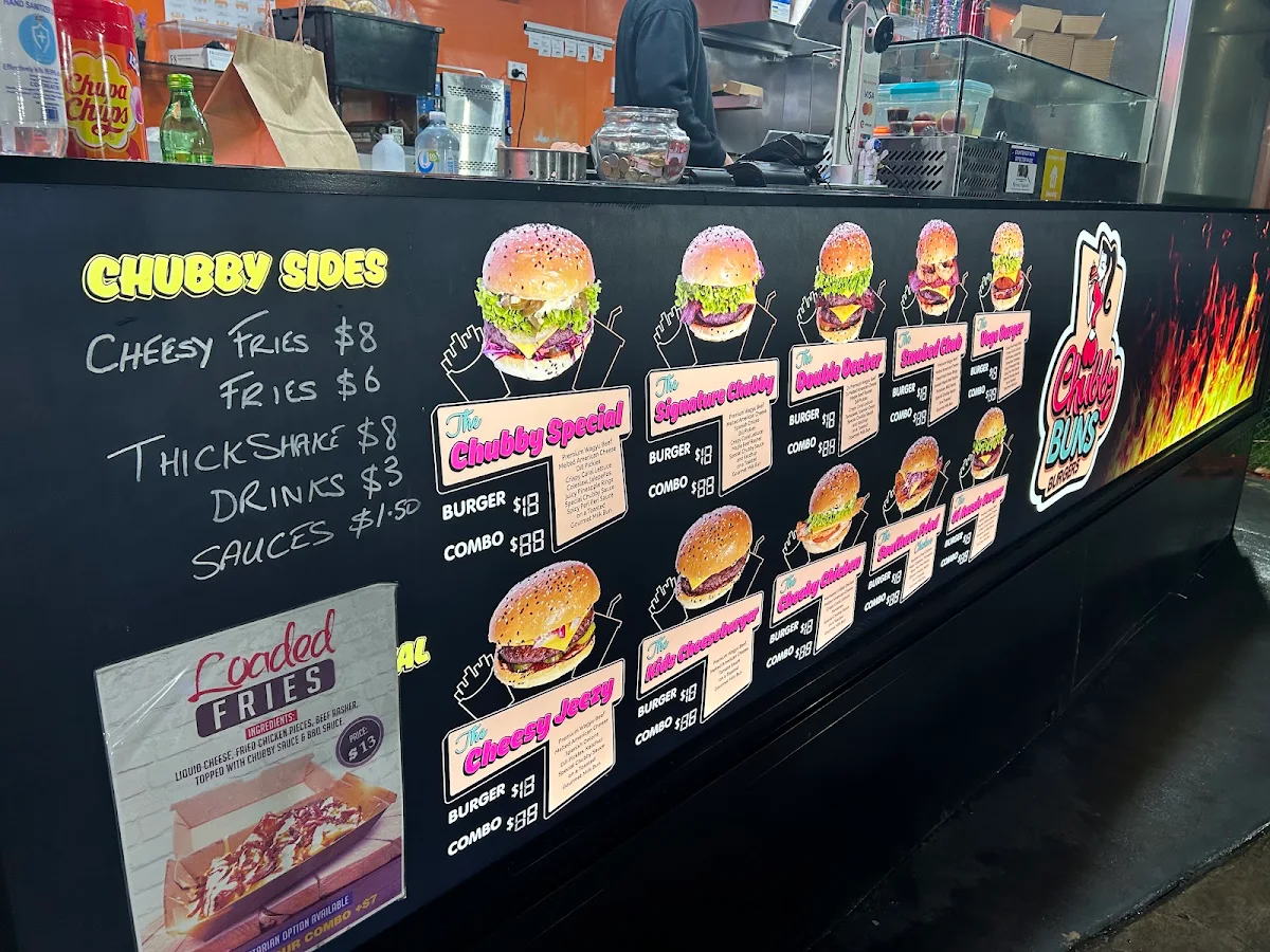 Menu, Chubby Buns Burgers Hoxton Park