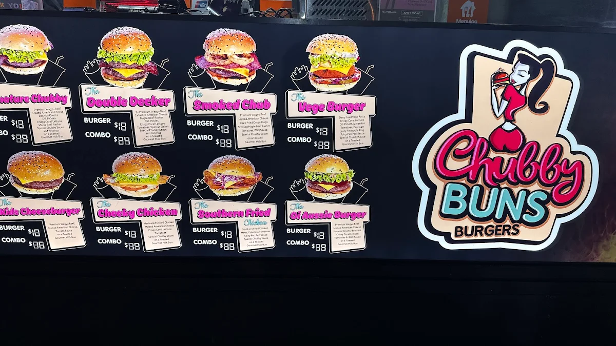 Menu, Chubby Buns Burgers Hoxton Park