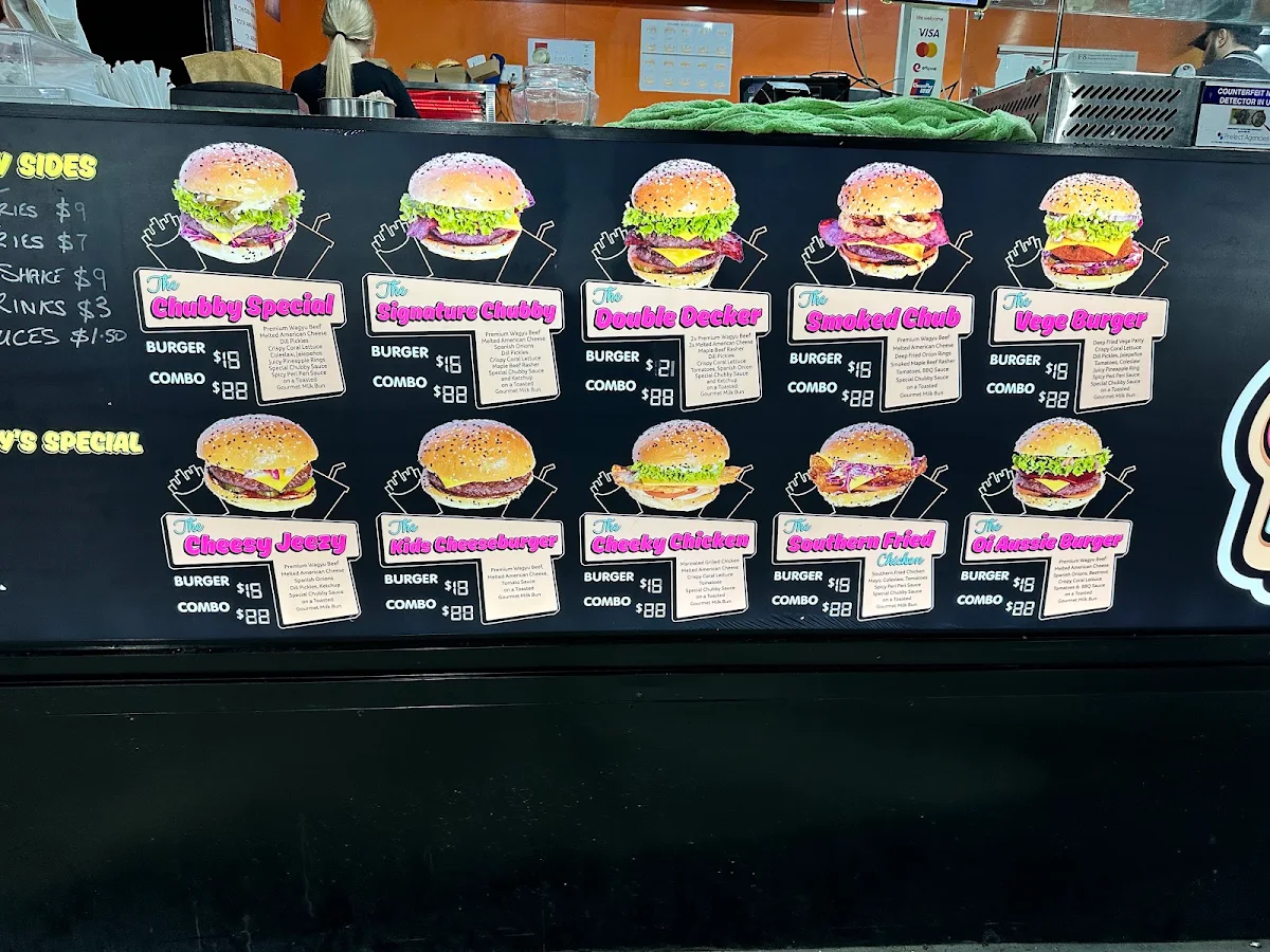 Menu, Chubby Buns Burgers Hoxton Park