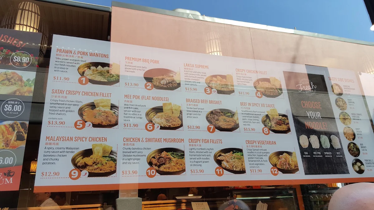 Menu, Noodle Heaven Shafto Lane