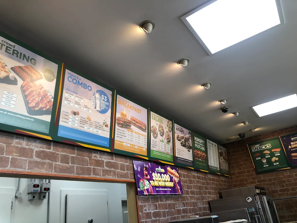 Menu, Subway