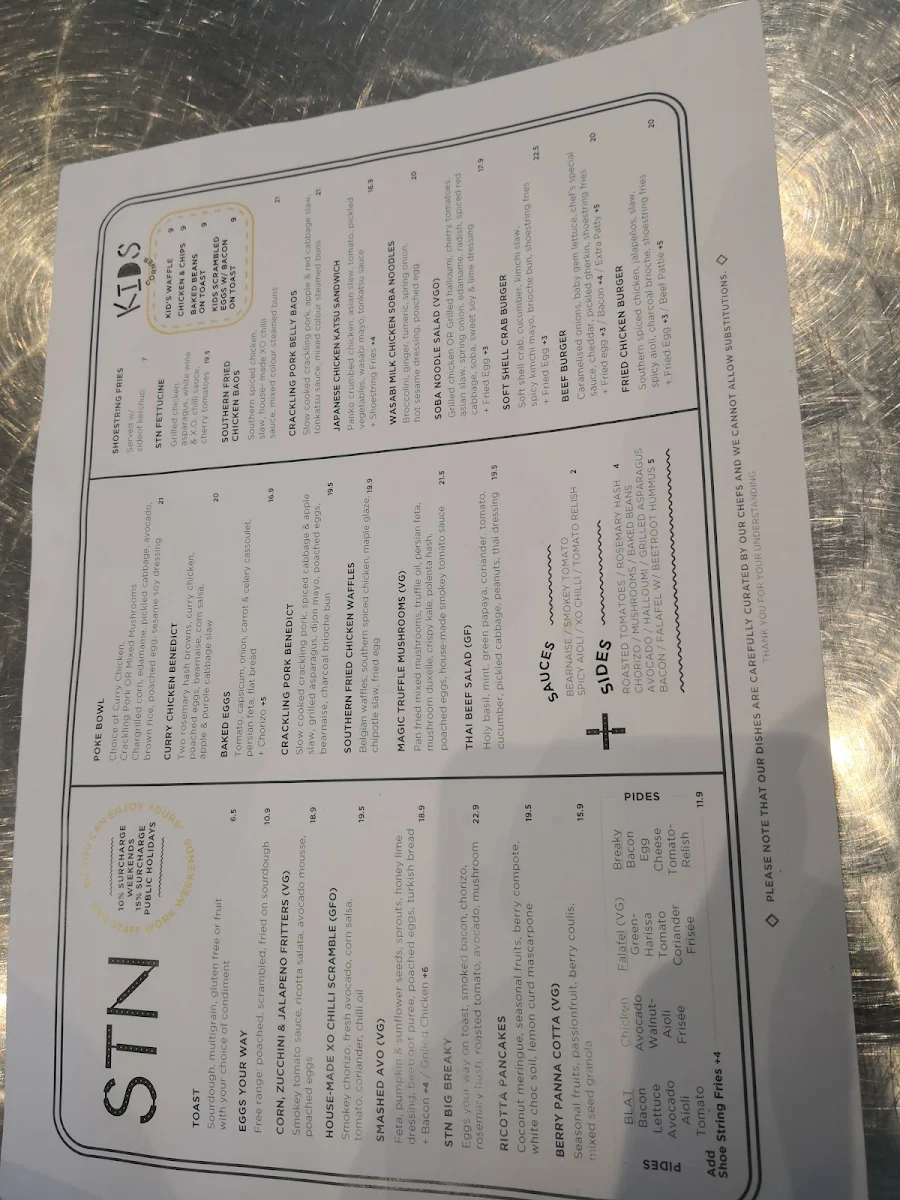 Menu, Braybrook STN